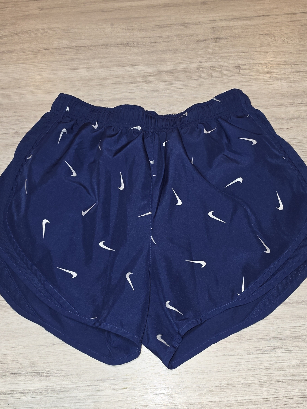 Nike Athletic 3 Inch Shorts Women's Navy With White Nike Swoosh Size Medium A3